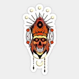 The  Face of Funny Skull Sticker